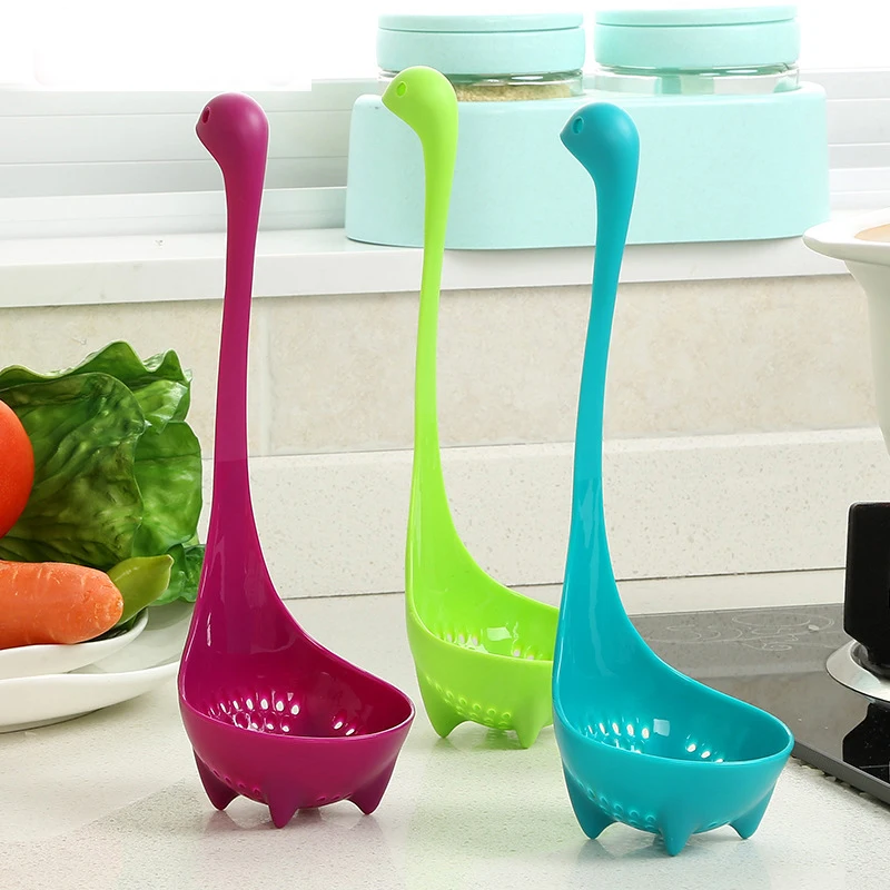 Swan Shaped Soup Colander Spoon Long Handled Dipper Ladle Colander Tableware Dinnerware Reusable Ladle Kitchen Gadgets Tools