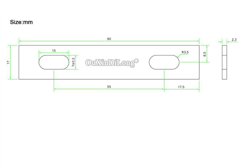 

Brand New 20PCS 2.3X17X90mm Flat Straight Furniture Corner Braces Board Frame Shelves Support Brackets Connectors