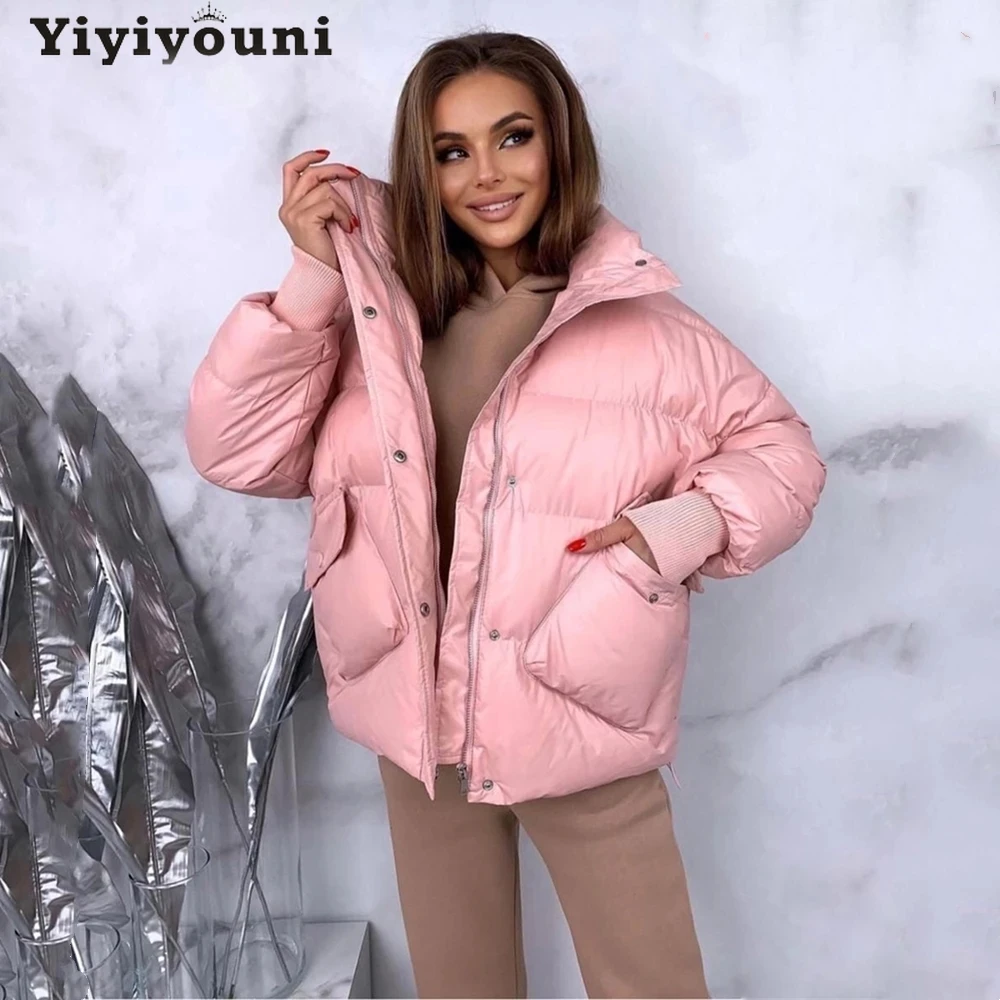 

Зимняя куртка-пуховик Yiyiyouni с хлопковой подкладкой, женские парки большого размера с подкладкой, женские теплые пальто, повседневные ветров...