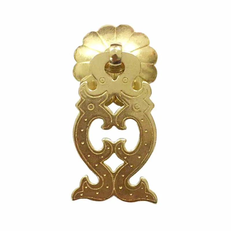 

Fish Shape Brass Cabinet Knobs And Handles Handmade Ring Pull Drop Closet Drawer Door Small Furniture handles