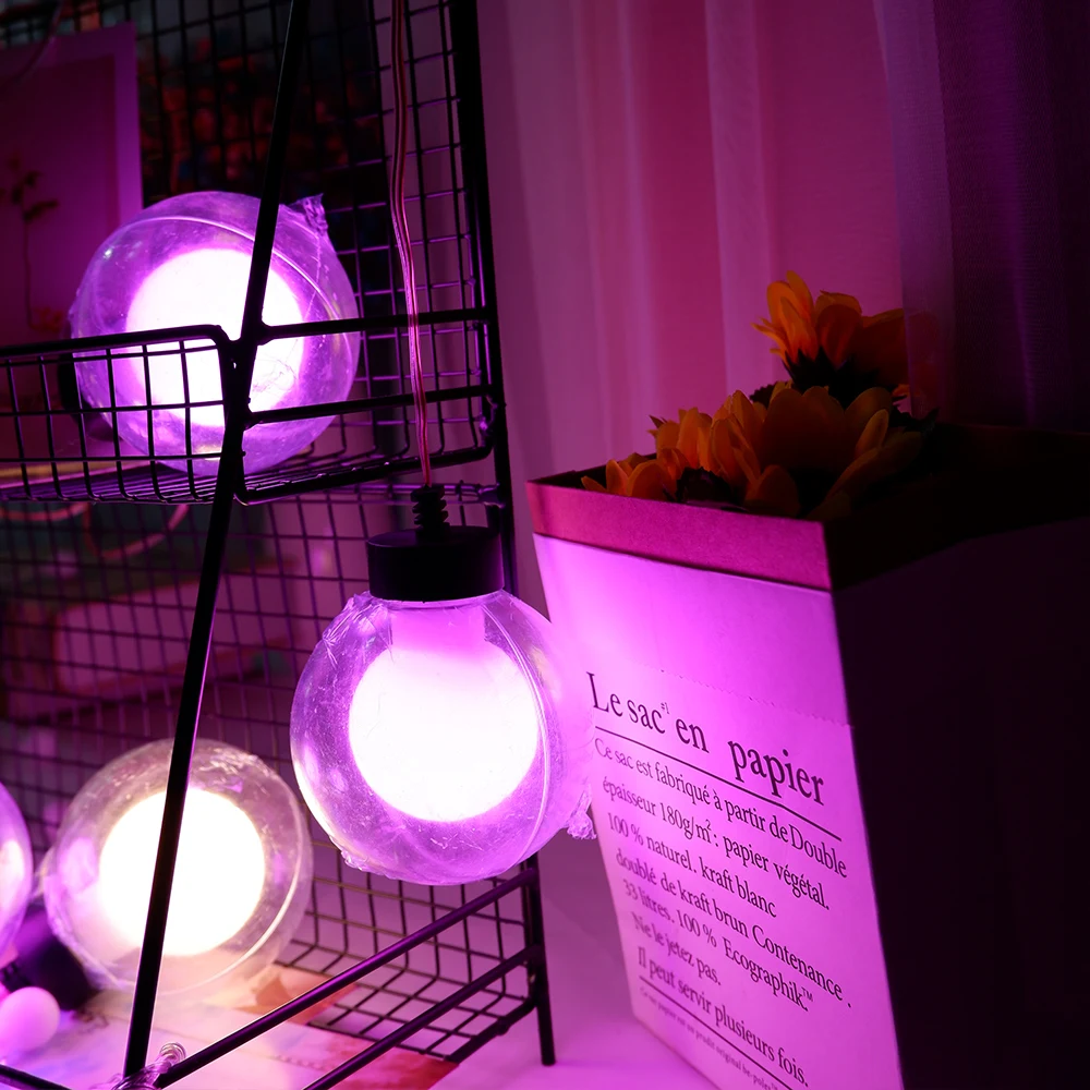 

Waterpoof IP65 Multicolor Bulb String Connectable Outdoor String Lights Party Christmas Curtain Lights Wedding Garland Lights