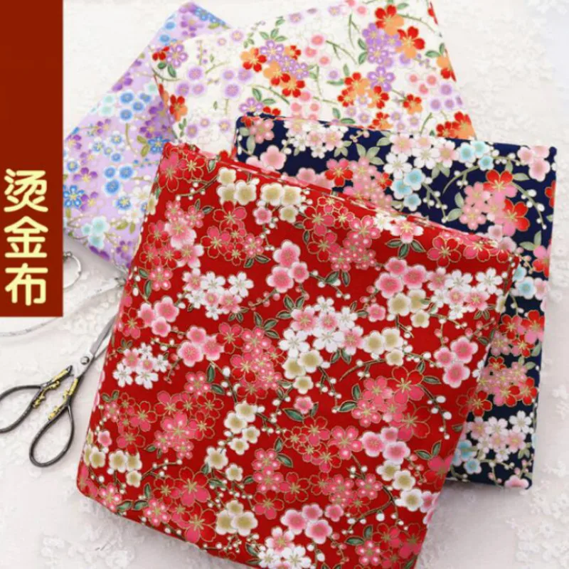 Бронзировать из хлопковой ткани в японском стиле ретро кимоно с принтом DIY ткань