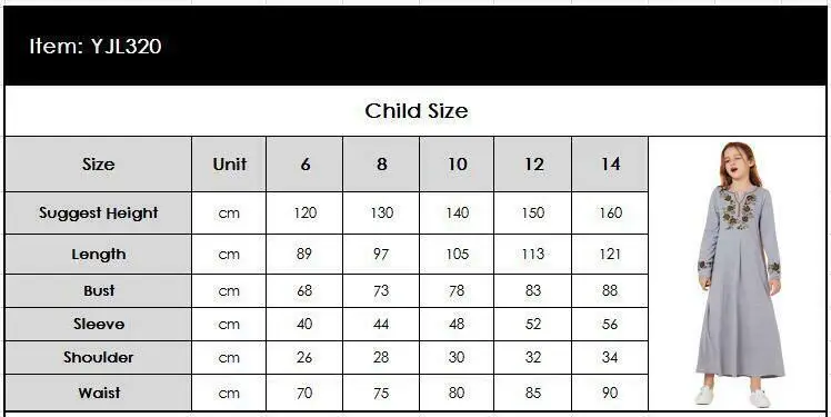 Детская Абая для девочек Дубай кафтан мусульманское модное Макси платье с