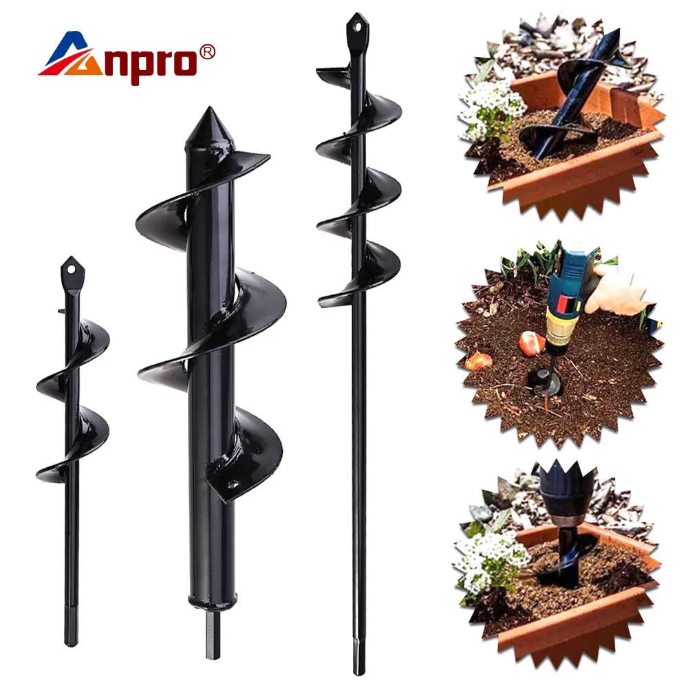 Садовый Бур спиральное сверло Цветочная плантаторная лампочка вал для