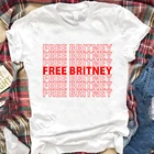 Бесплатная Футболка Britney, спасите Бритни, забавные графические хлопковые футболки для фаната, подарок # Freebritney