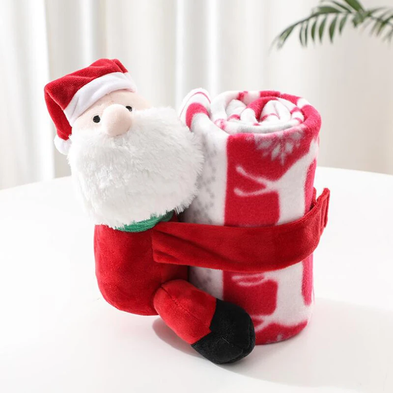 

High Quality Santa Claus Cartoon Dog Soft Baby Toddler Blanket Baby Stroller Blanket Cartoon Newborn Bedding Christmas Gift