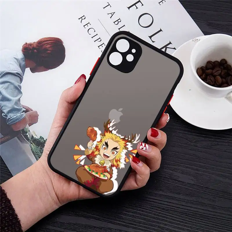 

Christmas Demon Slayer Phone Case matte transparent For iphone 7 8 11 12 plus mini x xs xr pro max cover