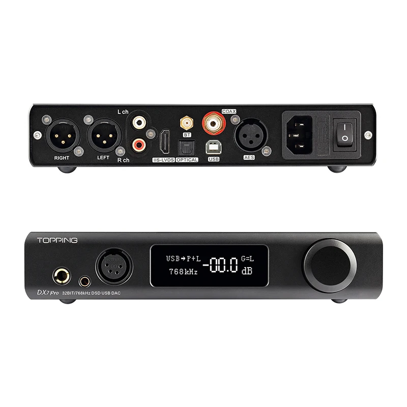 Усилитель для наушников Topping DX7 Pro ES9038PRO с поддержкой DSD1024 32 бит 768 кГц Bluetooth 5 0 LDAC ЦАП