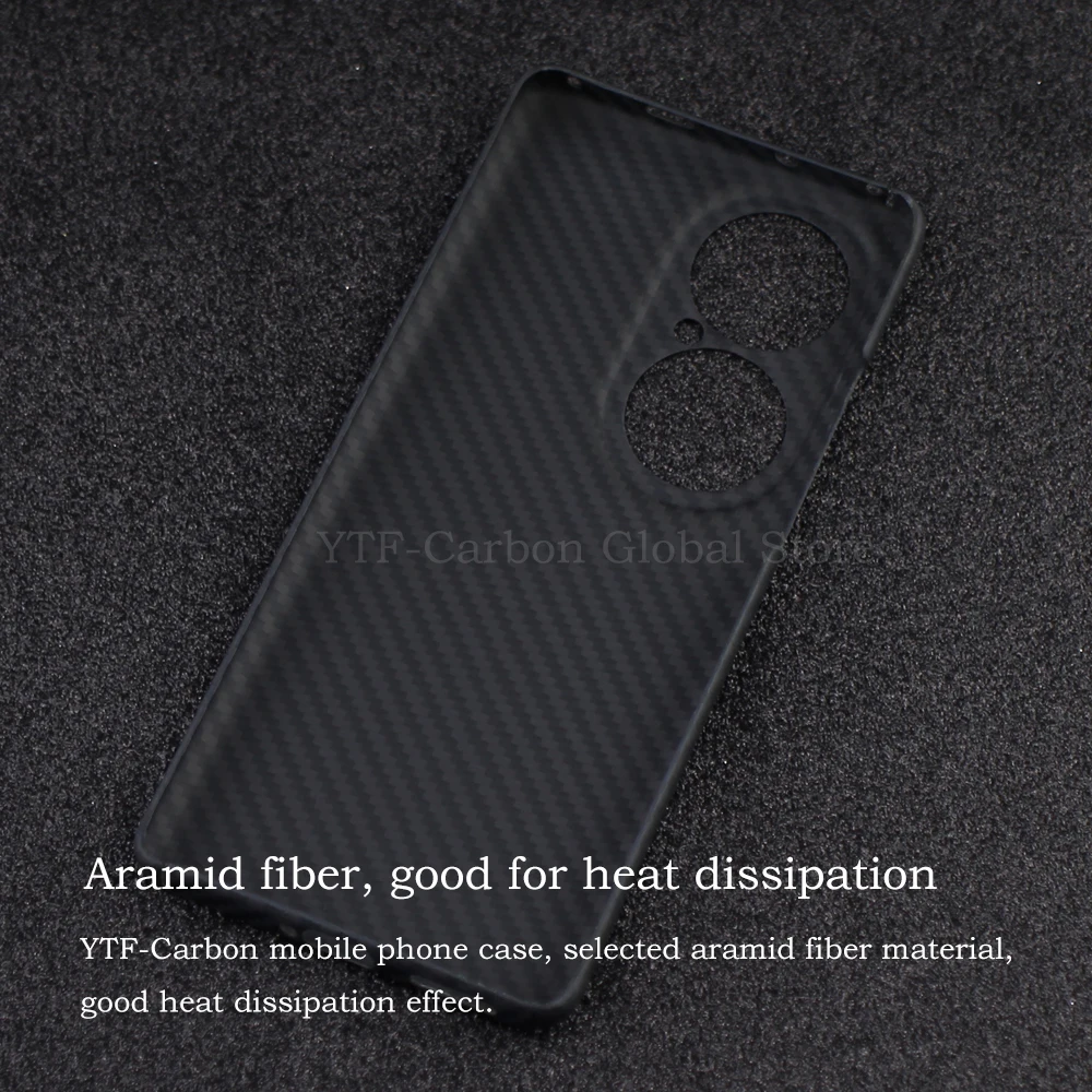 Tanie Ytf-carbon Naprawdę Carbon Fibre Case Dla HUAWEI P50 Pro Ultra-cienki Anti-drop Aramid Fibre Huawei P50 Telefon Komórkowy Twarda Okładka