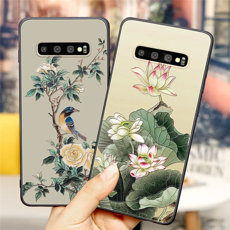 Мультяшный чехол для пар samsung Galaxy A30 A20S A20e A40 A50 A60 A70 A6 A7 A8 A9 S7 край S10e S8 S9 S10 J4 J6 плюс J8