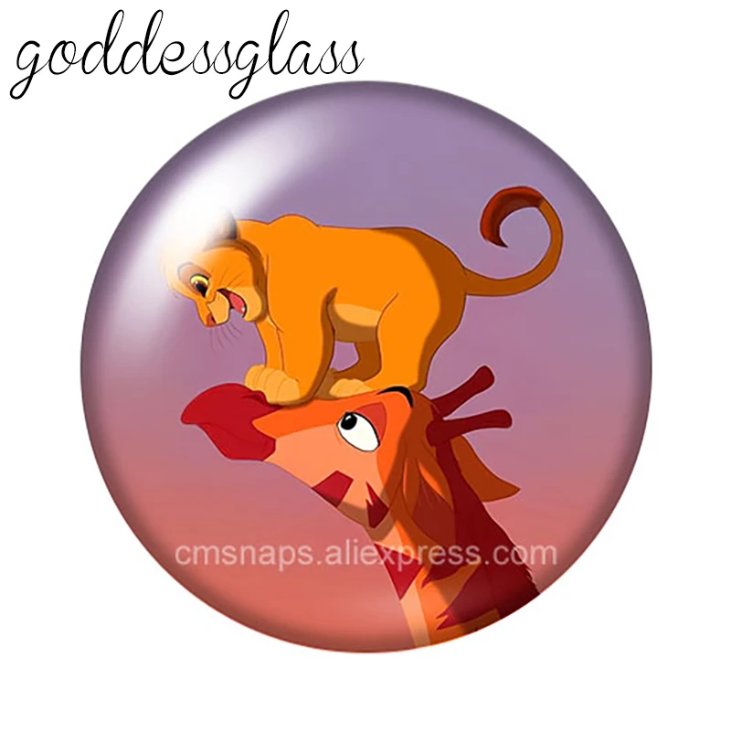Disney Король Лев Акуна Матата Симба 10 шт. круглый фото стекло 18 мм кнопки для