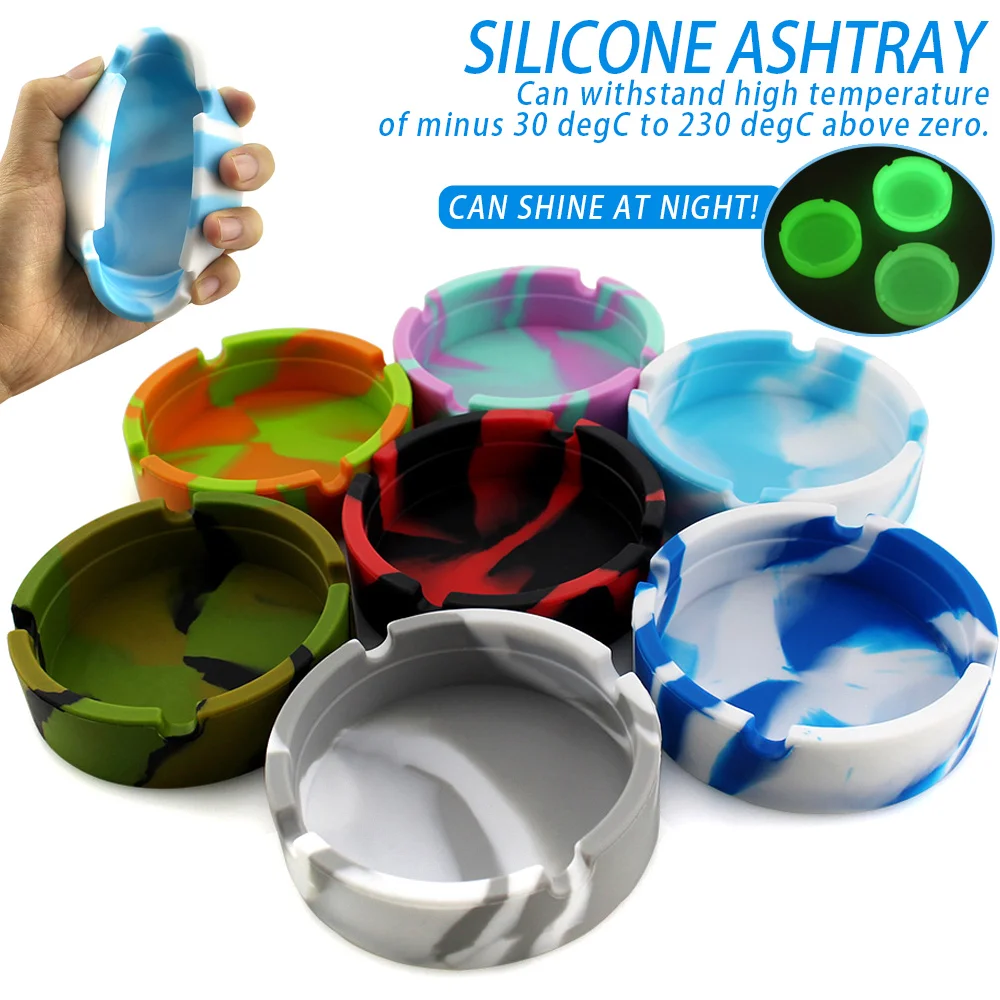 

Silicone Ashtray Home Party Bar Decoration Ash Holder for Gift Cigarette Smoking Accessory Portable Anti-scalding Home Ashtray
