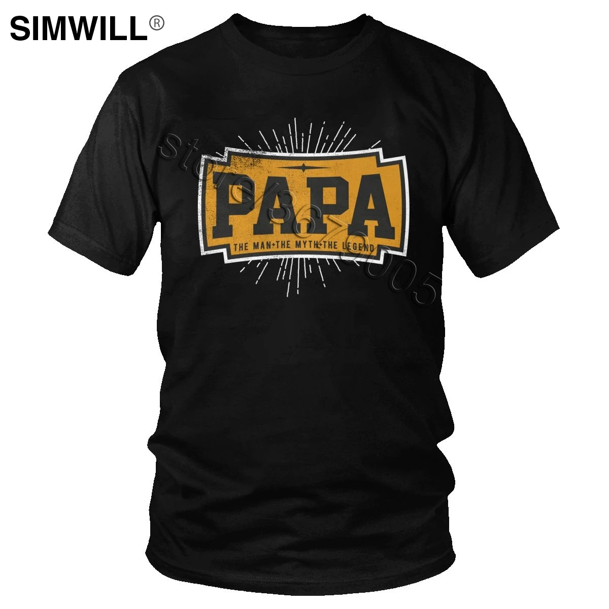 

Vintage Grunge Rock PAPA T shirt The Man The Myth The Legend T-Shirt Short Sleeves Retro Tee Best Gift for Father Dad Apparel