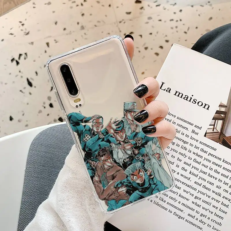 

Jojo Anime Bizarre Adventure Phone Case Transparent for Samsung A71 S9 10 20 HUAWEI p30 40 honor 10i 8x xiaomi note 8 Pro 10t 11