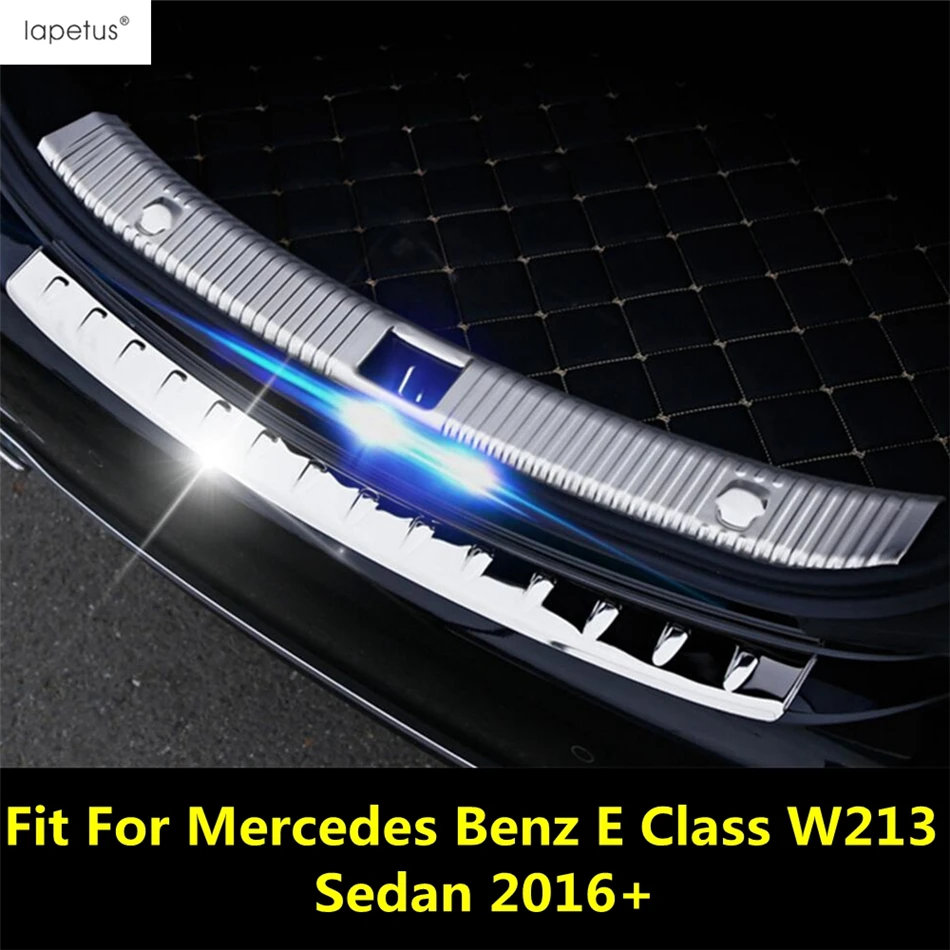 Stainless Accessories For Mercedes Benz E-Class E CLASS W213 Sedan 2016 - 2021 Door Rear Bumper Sill Plate Molding Cover Trim
