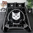 Комплект постельного белья с черной кошкой, волшебное одеяло с Луной и звездами, одеяло, египетский кот, Бог, Комплект постельного белья, Прямая поставка