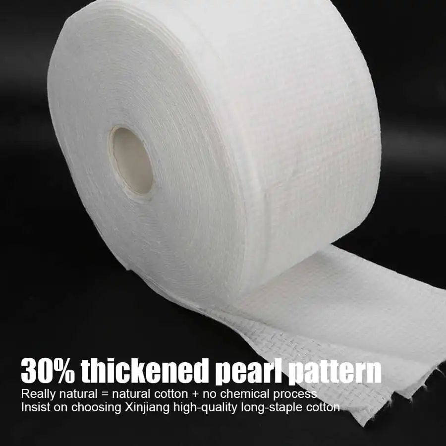 1 рулон одноразовых для лица из чистого хлопка Полотенца чистки бумажные