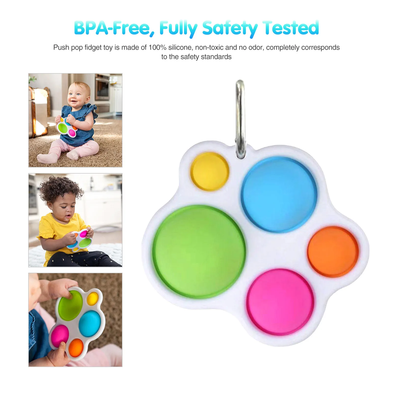 Simple Dimple Fidget juguete de Fidget Juguetes | Juguetes Fidget | Fidget juguetes Pop Fidget juguetes de alivio de estr&eacute;s para los ni&ntilde;os adultos educativos Simple Dimple Pop-3