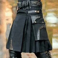 new scottish mens kilt traditional skirt metal traditional personality kilts check pattern skirts
