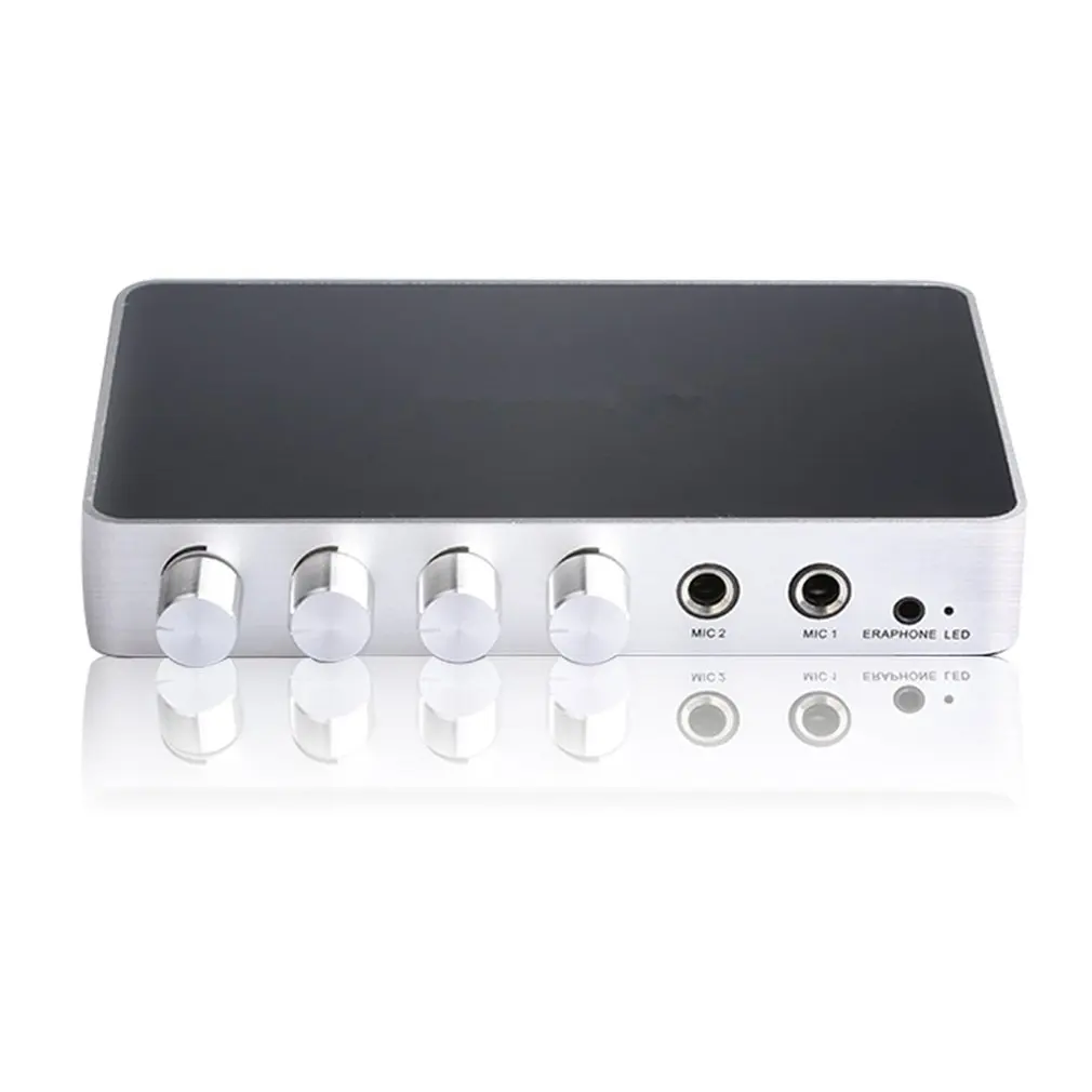 

4K HDMI-совместимый караоке Admixer, двойной микрофон, звуковая карта, 12 В, портативный мини-Admixer с низким уровнем шума, умный караоке-аппарат