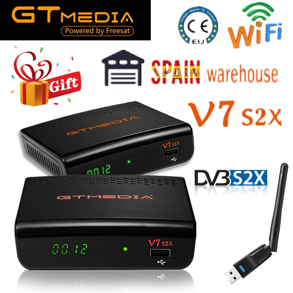 1080P GTmedia V7 S2x DVB-S2-цифра спутниковый телевизионный ресивер с USB Wi-Fi Gtmedia V7s2x