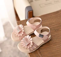 summer kids shoes for girls baby girls sandals children leather sun flowers shoes princess gladiator dress shoes sandalias