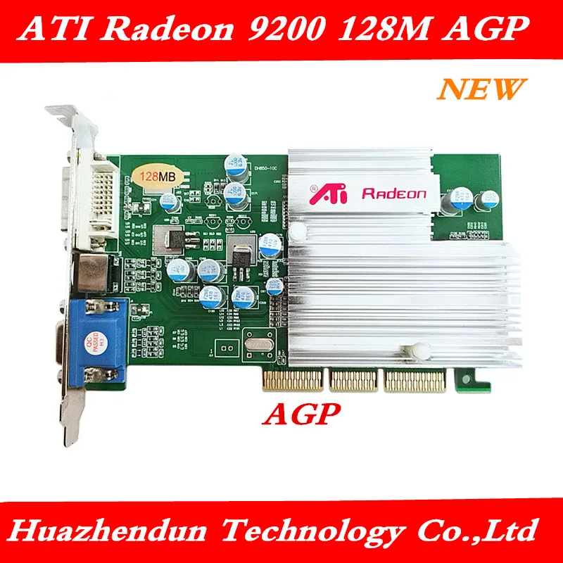 Высокое качество видео карта для сапфир ATI radeon 9200 DDR 128 м AGP DVI + VGA интерфейс