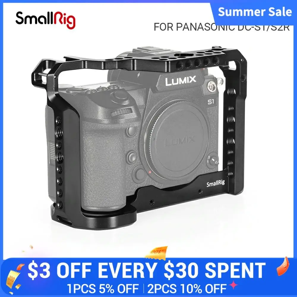 Клетка SmallRig для камеры Panasonic Lumix DC S1 и S1R с холодным башмаком НАТО Rail 2345|Клетки