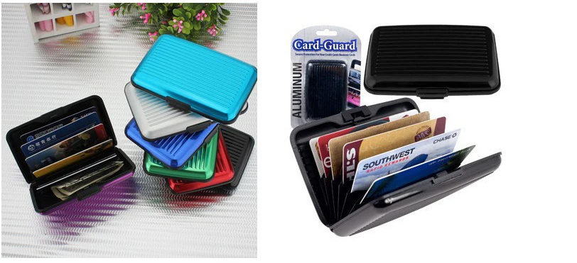 Anti Rfid Wallet Blocking Reader Lock Bank Card Holder Id Bank Card Case Protection Metal Credit NFC Holder Aluminium