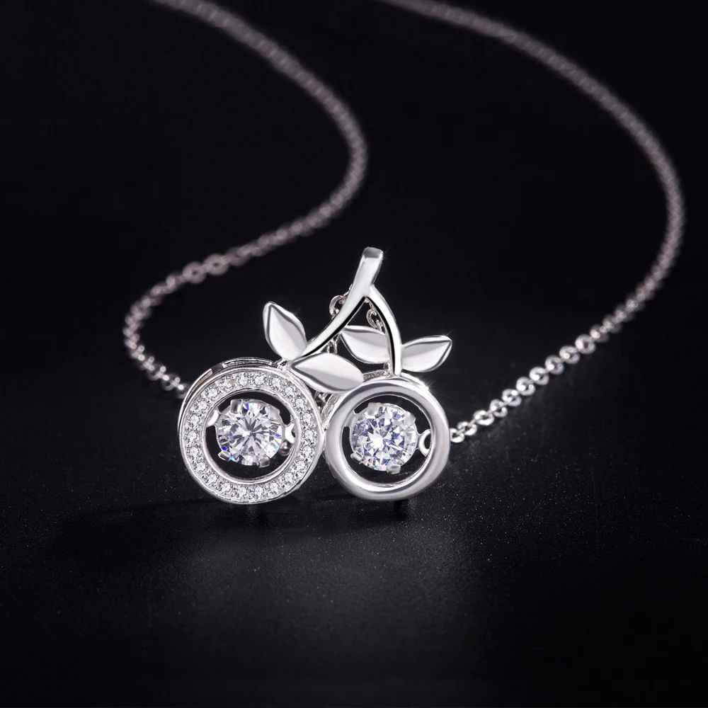 Женское ожерелье из серебра 100% пробы с цирконом|Ожерелья| |