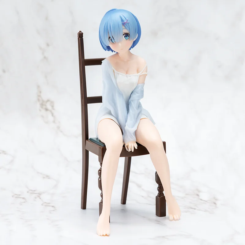 

Anime Re:Life In A Different World From Zero Rem Pajamas chair PVC Action Figure Collection Model Toys Doll Gifts