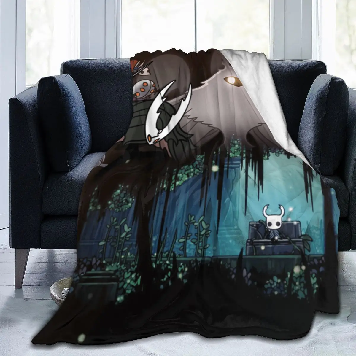 

New 3D PersonalityHollowKnight Printed Flannel Blanket Sheet Bedding Soft Blanket Bed Cover Home Textile Decoration