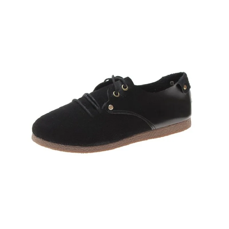 

Chic Design Women Simple Fresh Scrub Flock Ballet Flats Brand Female Casual Vintage Patchwork Shoes Brand Soft Thick Heels Shoes