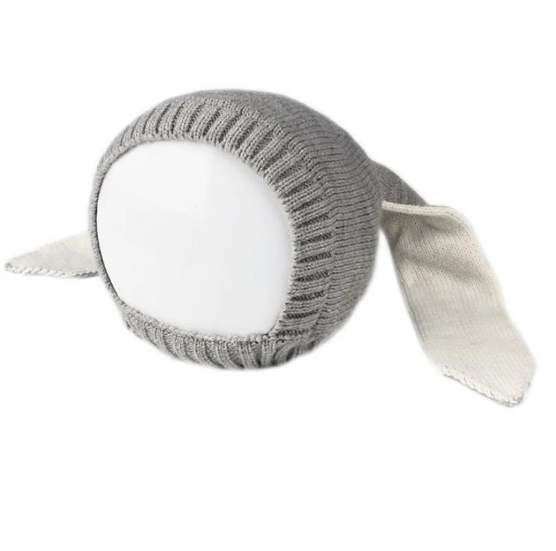 Шапка с кроличьими ушками для младенцев вязаные шапки детей зимние детские