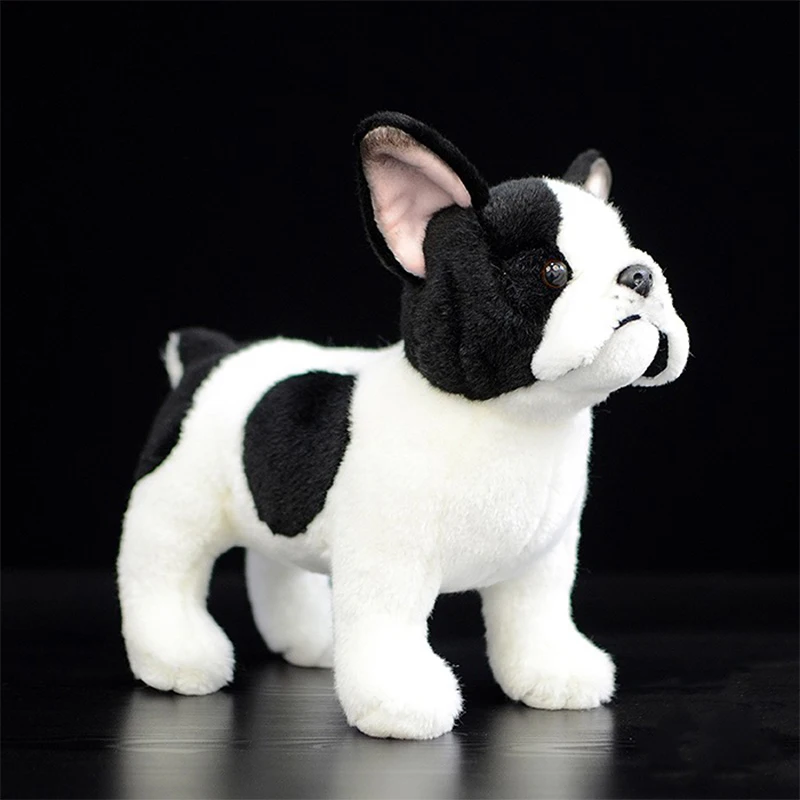 The Standing Lifelike French Bulldog Plush Toys Real Life Soft Dog Puppy Stuffed Animal Toys Gifts For Kids