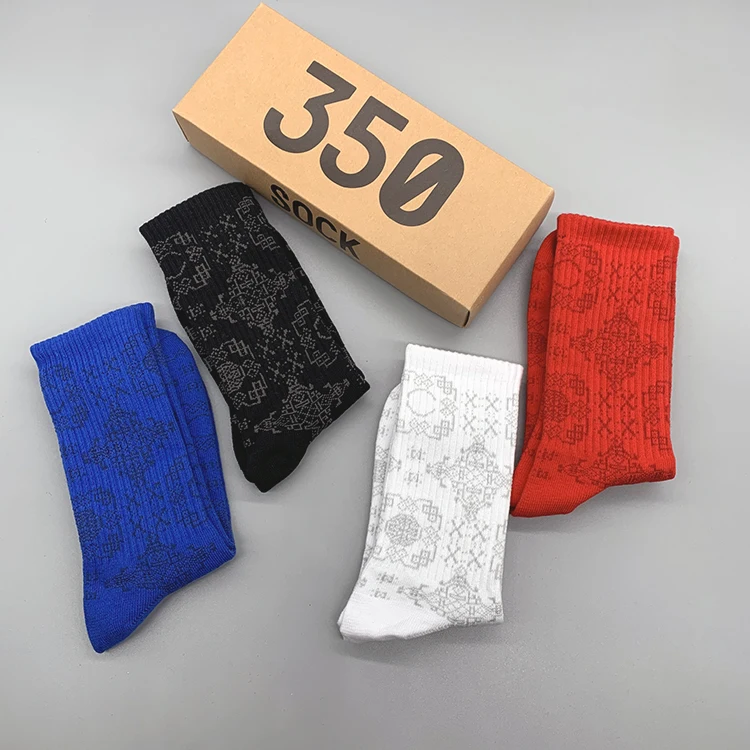 Новый Harajuku запасы хлопковые носки в стиле хип хоп уличные спортивные 3 пар/кор.