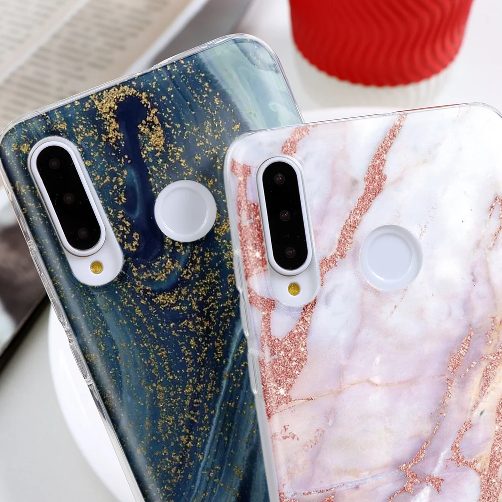 Прозрачные художественные мраморные чехлы из ТПУ для Huawei P Smart 2020 2019 Z P10 P20 P30 P40 Lite E