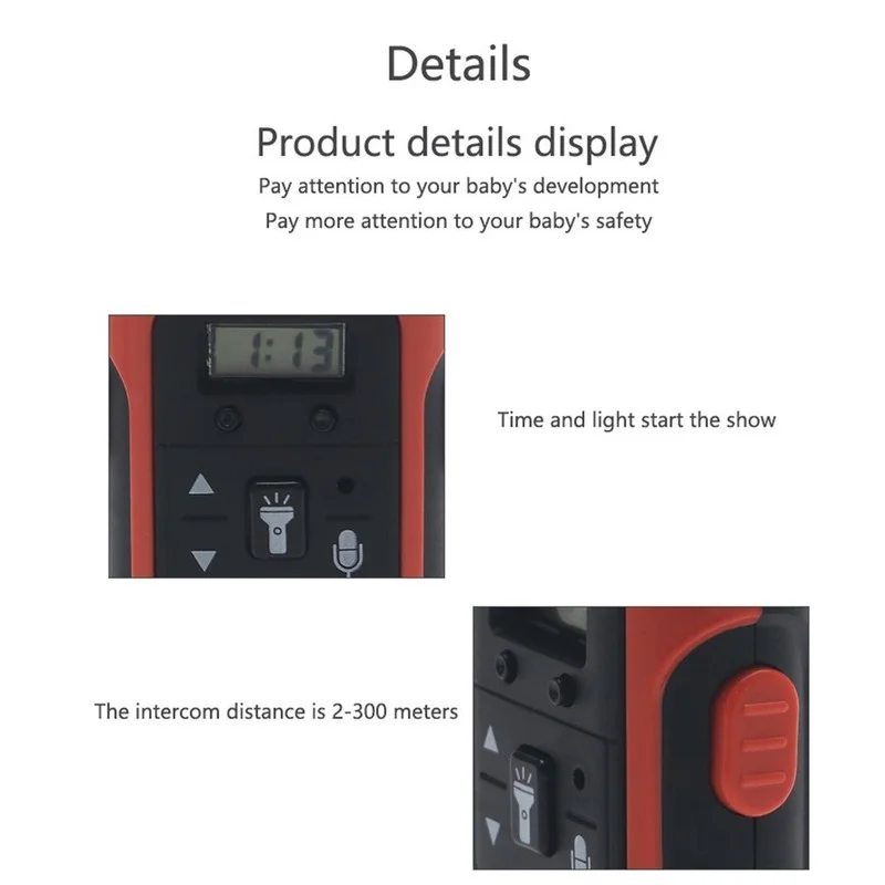 

Mini 80-100M Kids Walkie Talkies Toy Child Electronic Radio Voice Interphone Toy Outdoor LCD Display Walkie Talkies Toy