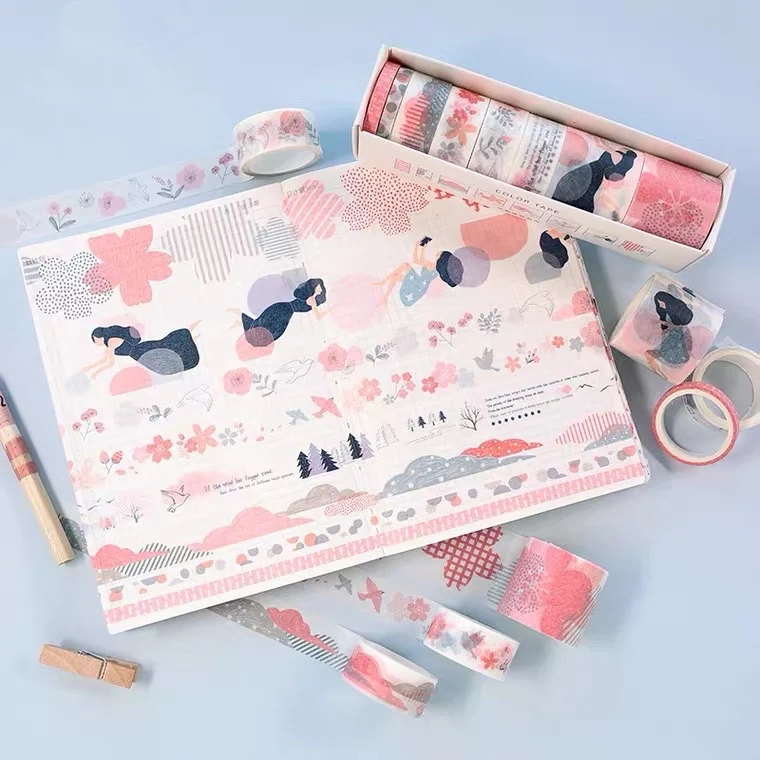 8 рулонов/уп малярный набор декоративного скотча васи DIY клей Скрапбукинг Стикеры