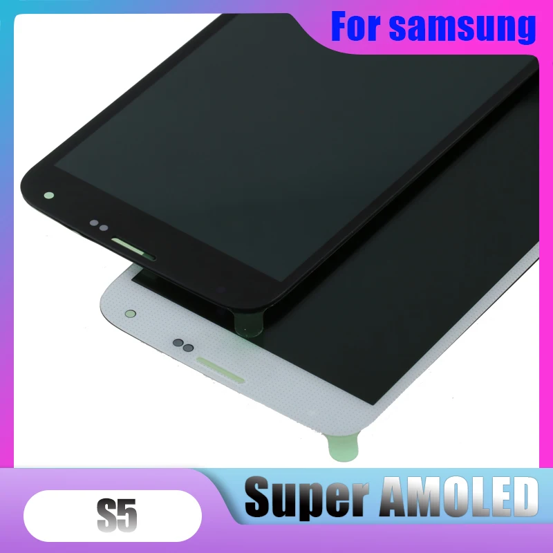 Оригинальный Super AMOLED S5 ЖК дисплей для Samsung Galaxy LCD G900F G900M G900A G900T сенсорный экран
