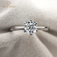 gica real 1 carat d color moissanite wedding rings for women top quality 18k white gold color 100 925 sterling silver jewelry