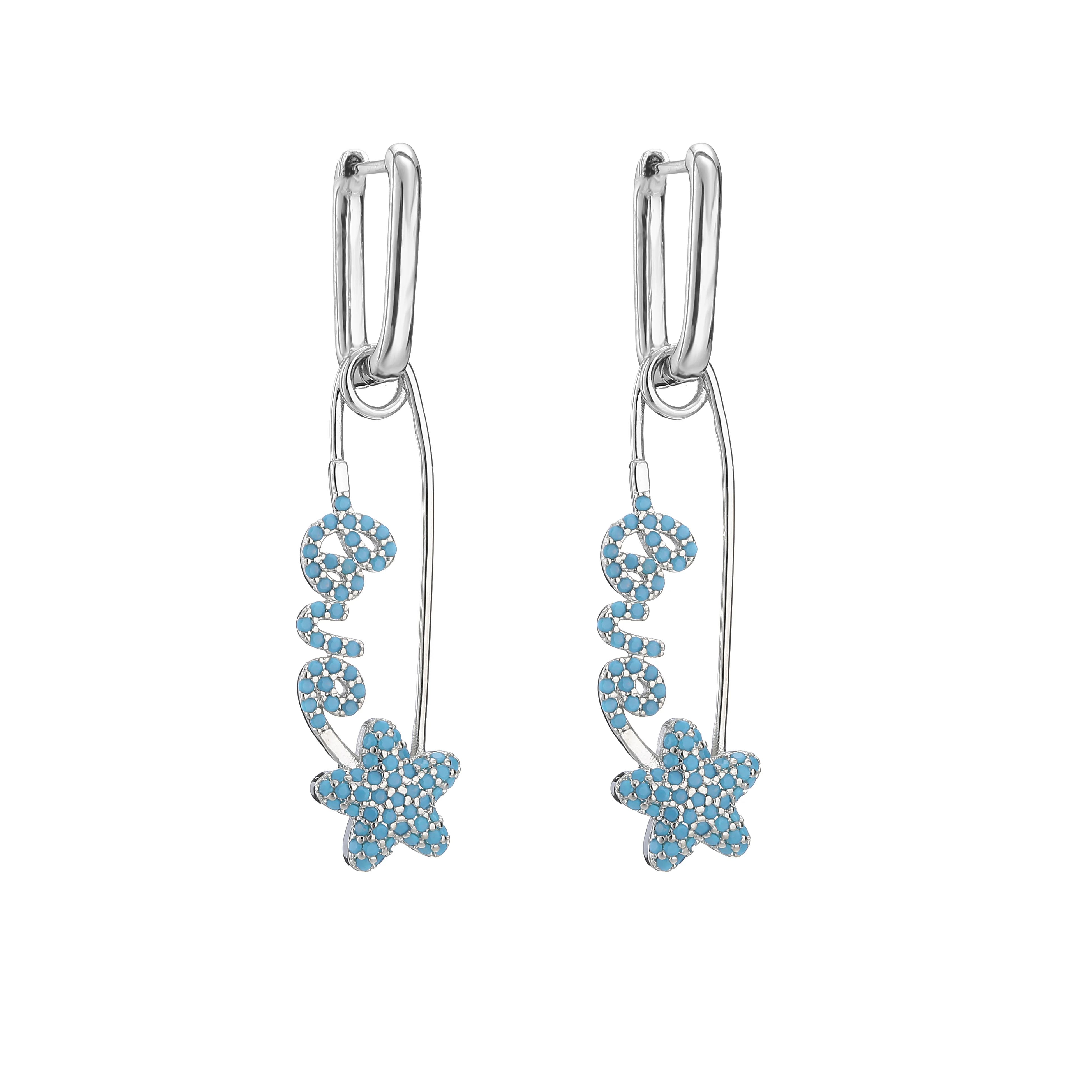 

HECHENG,1 pair,Rainbow Stone Colorful Zircon Pin Earrings,For Women Earrings,Wholesale Jewelry