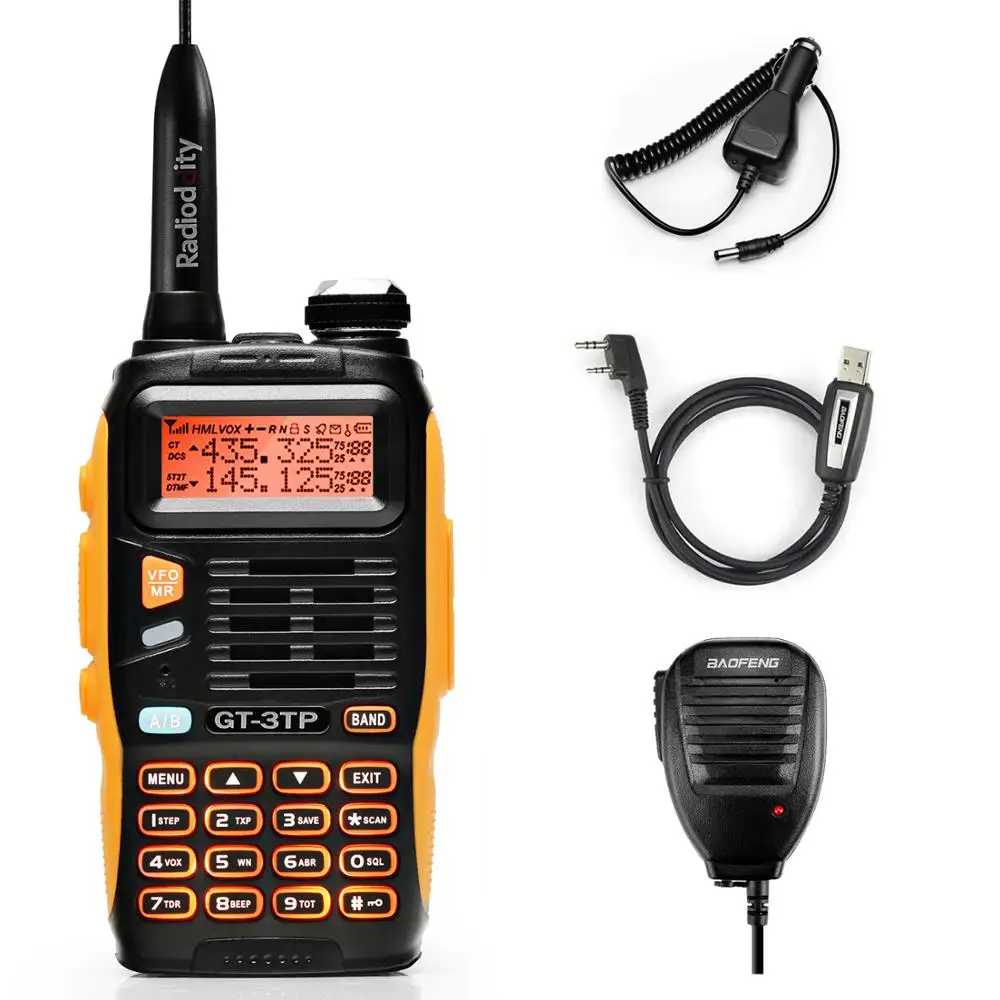 Baofeng GT 3TP Mark III комплект 1/4/8 Вт двухдиапазонный 136 174/400 520 Мгц дистанционный динамик