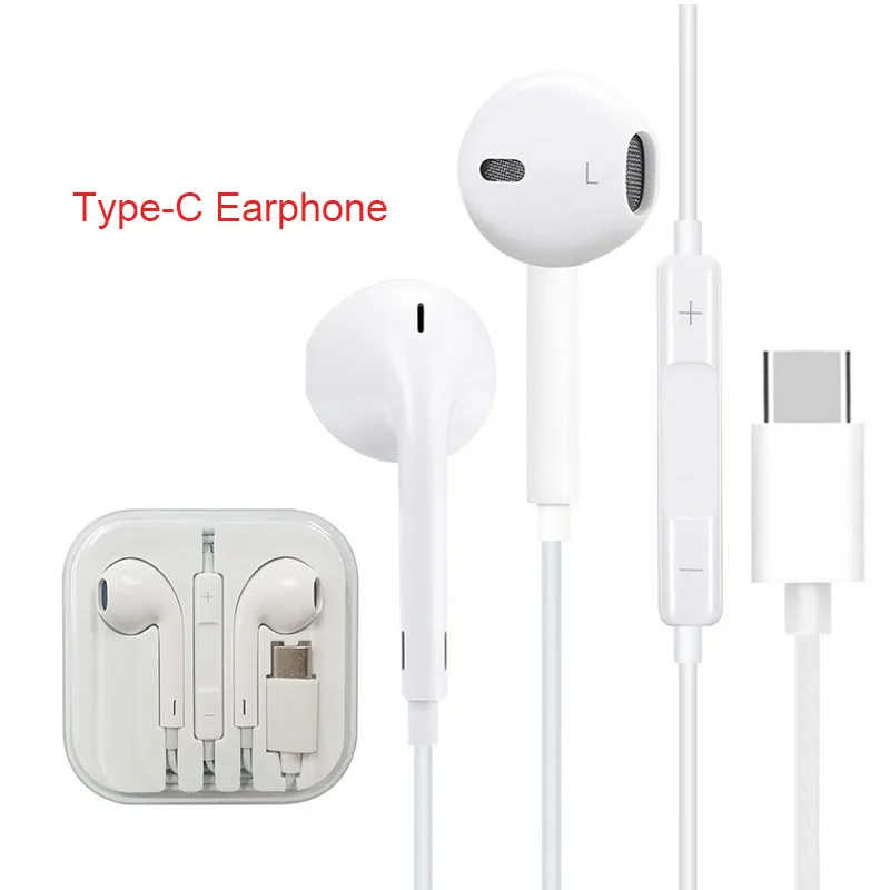 50 шт. Eerbuds для телефона iPhone 7 Plus 8 X XS XR 11 12 наушники/Тип USB C In Ear Динамик гарнитуры