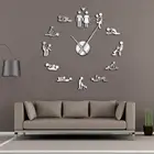 Девичник Кама сутра DIY для комнаты для взрослых декоративные гигантские настенные часы секс любовь положение бескаркасные большие настенные часы искусство