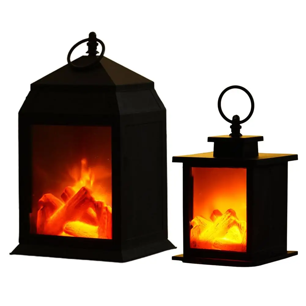 

Светодиодный фонарь для камина, Рождественское украшение в стиле ретро, лампы с эффектом пламени для гостиной, подсветильник для камина