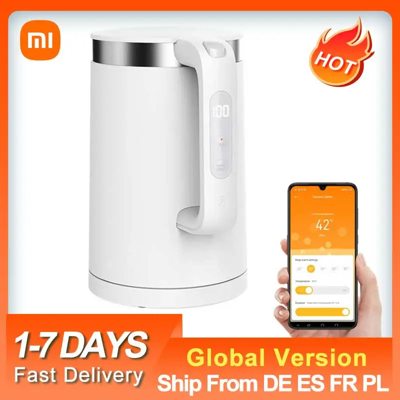 Электрический чайник Xiaomi MIjia Pro 1,5 л, теплоизоляция, умный чайник с постоянной температурой, чайник для воды, контроль через приложение - изображение