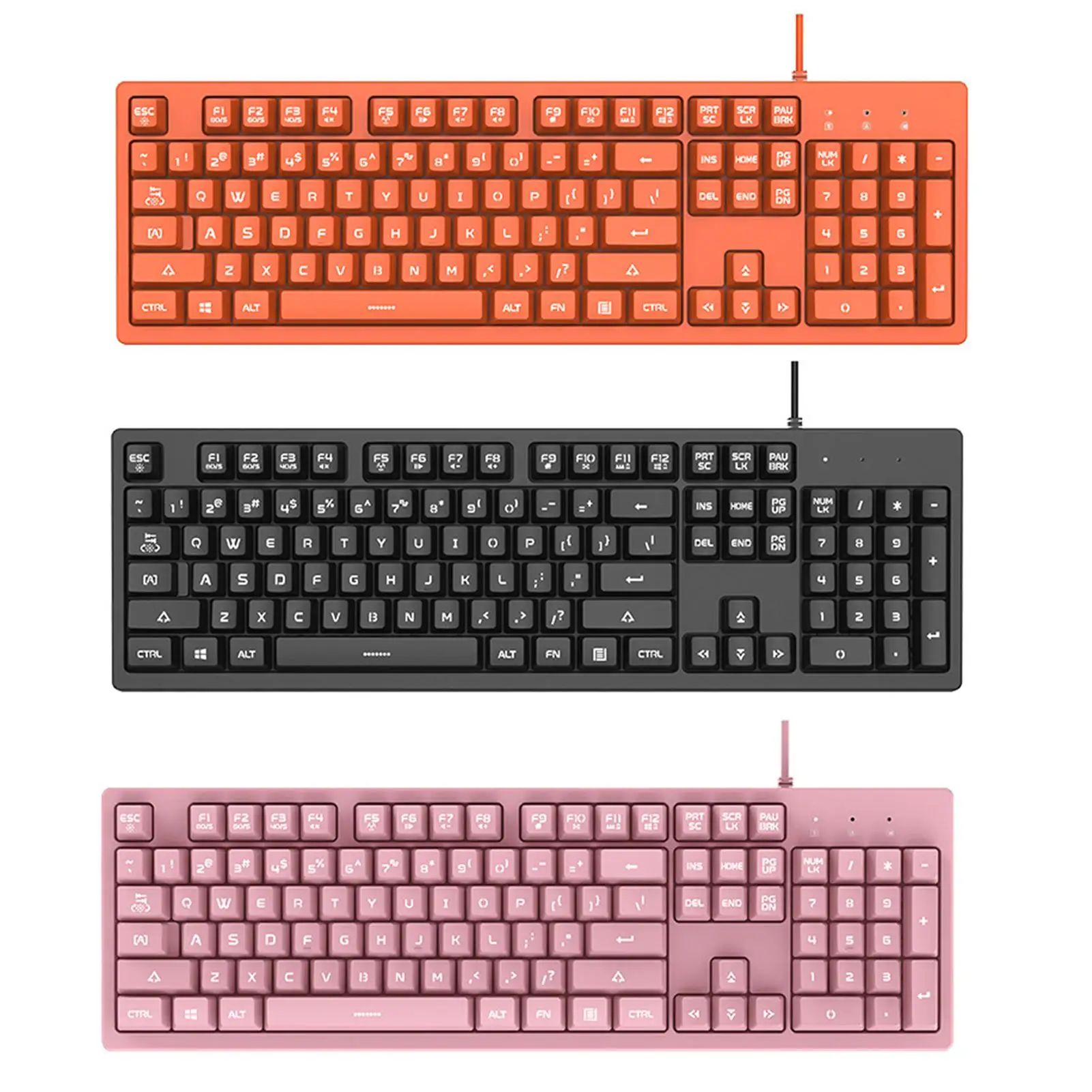 

104 Key Pink Button Switch Office Growing Gaming Mechanical Keyboard for DKS100