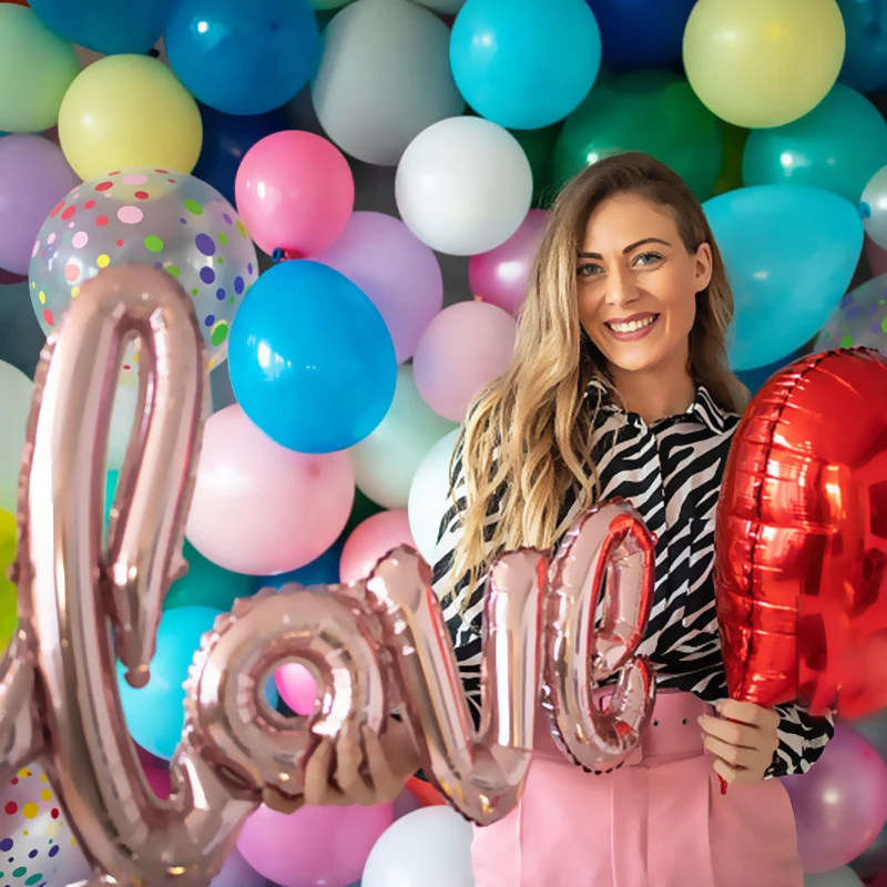 Love для оформления свадеб с алюминиевой пленкой воздушные шары в виде большой