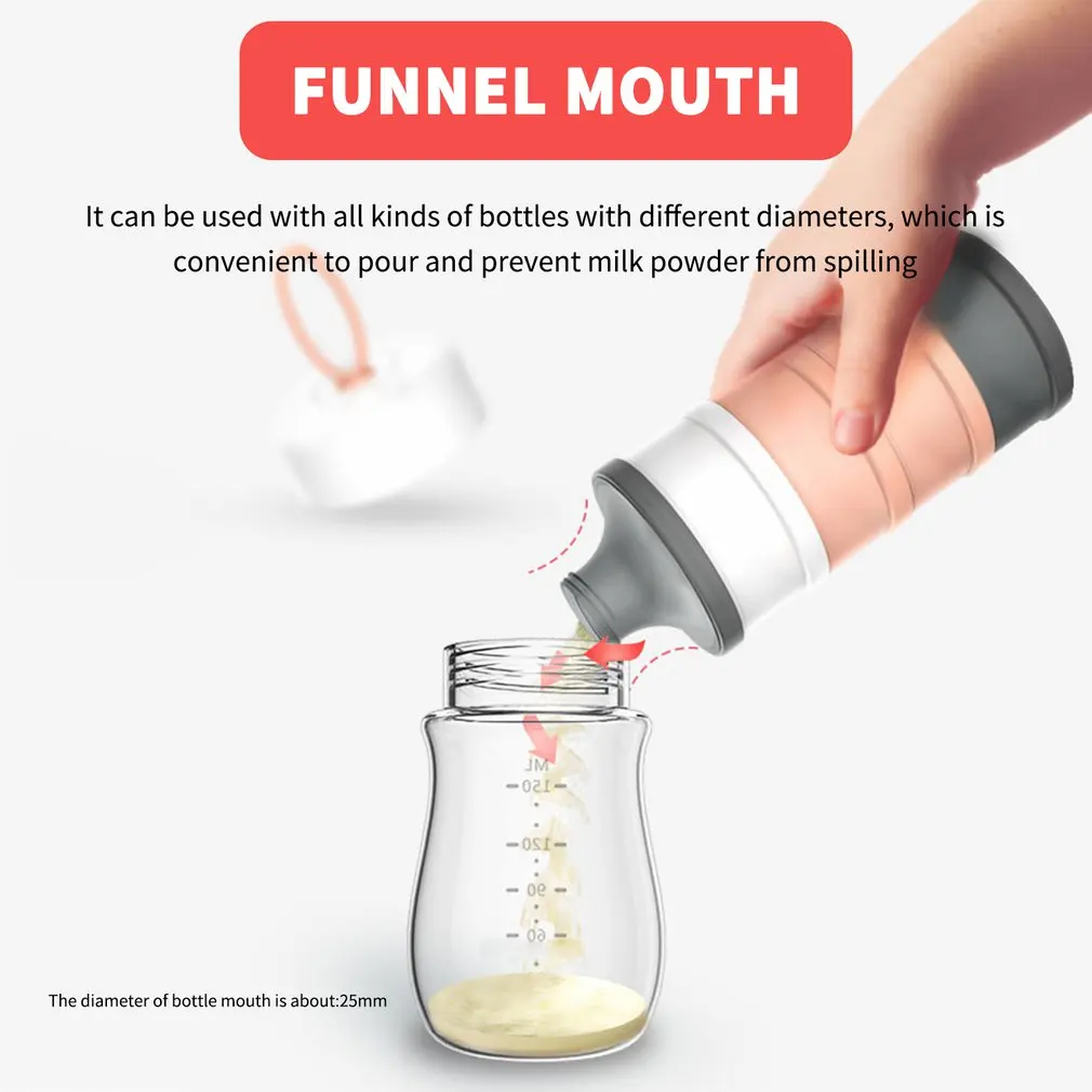 4-секционный измельчитель для специй с Портативный младенец сухое молоко коробке